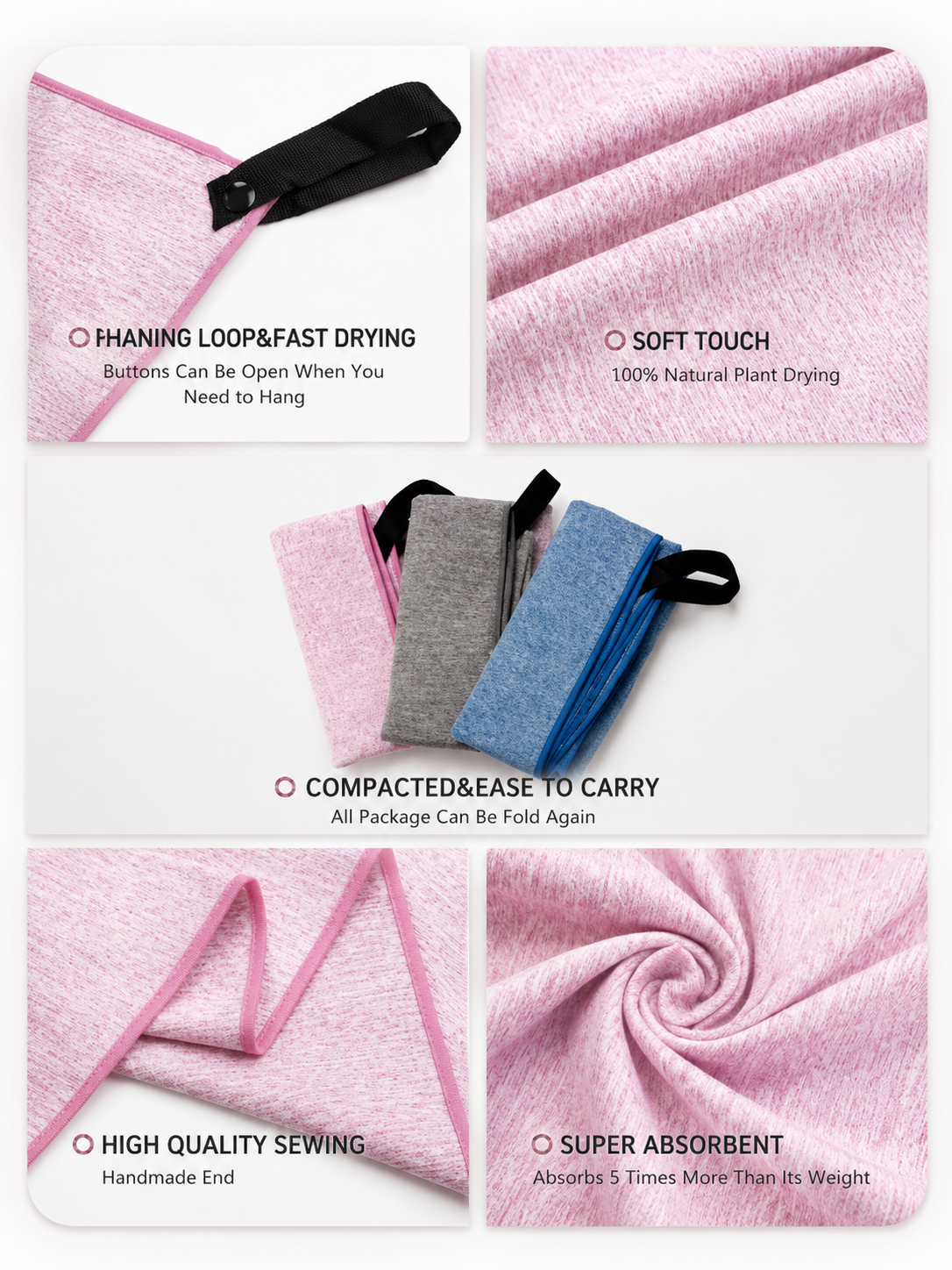 ApexMove Silver Ion Anti-Odor Microfiber Gym Towel | Quick-Dry Workout Towel