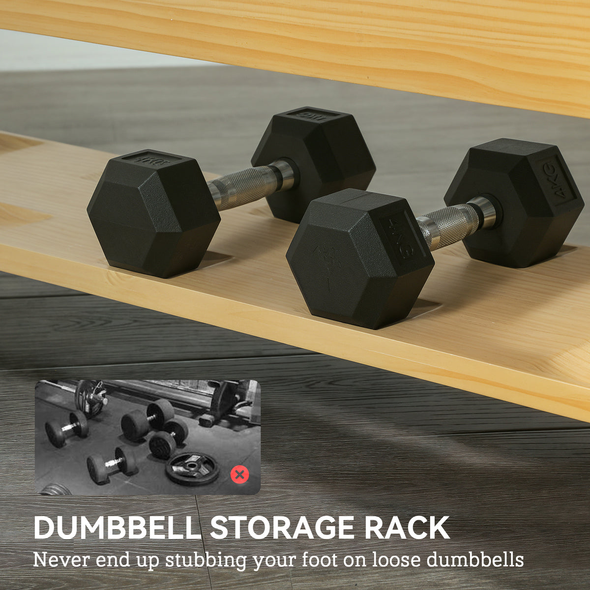 ApexMove Modern Wooden Adjustable Weight Bench – Premium Incline & Flat Strength Bench with Integrated Dumbbell Rack