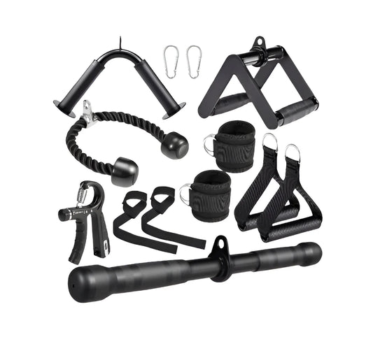 Apex Pro 10-Piece Cable Machine Attachment Set | Heavy-Duty Gym Handles & Accessories Kit