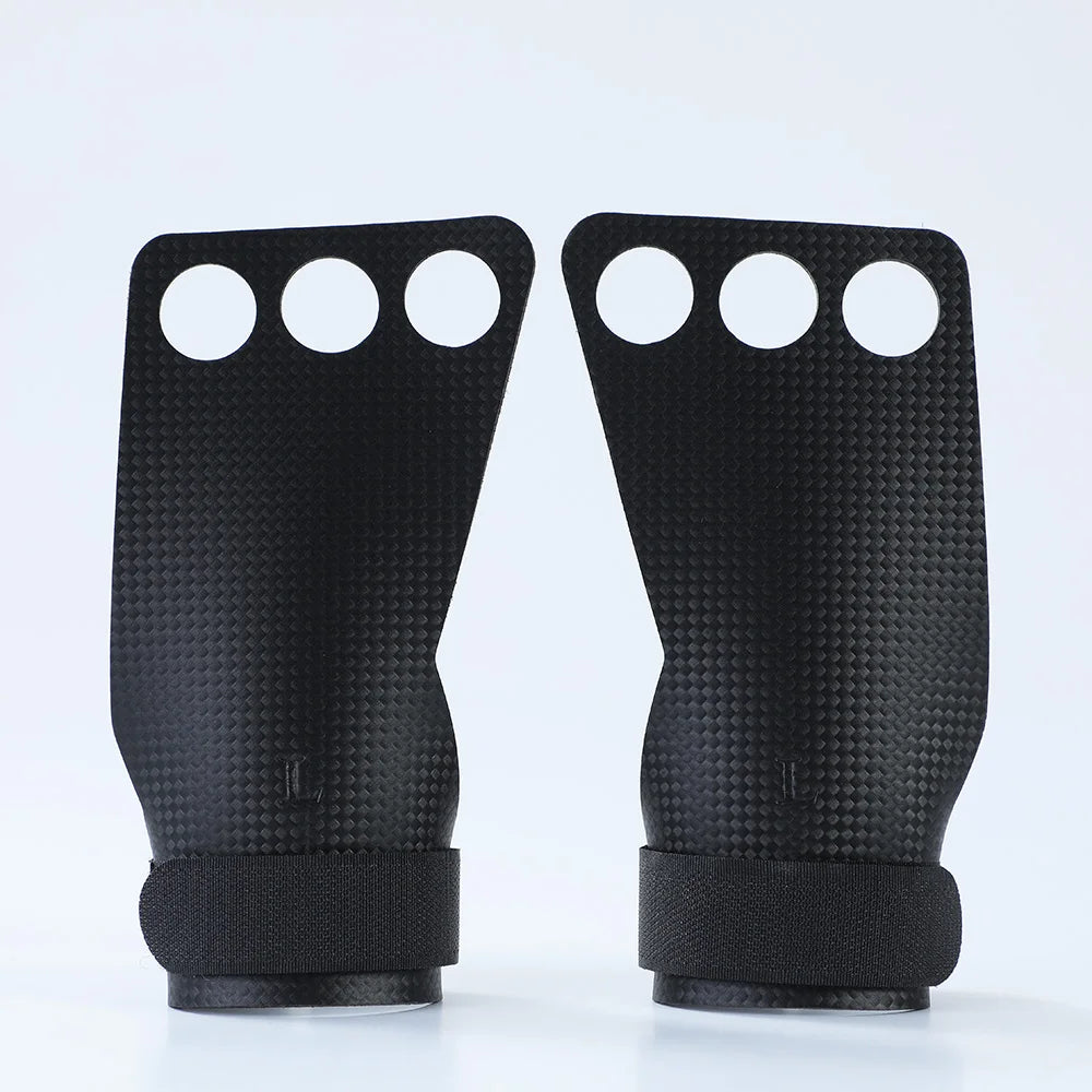 ApexMove Carbon Fiber Gymnastics Grips | Non-Slip 3-Hole Palm Protectors for Pull-Ups