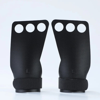 ApexMove Carbon Fiber Gymnastics Grips | Non-Slip 3-Hole Palm Protectors for Pull-Ups