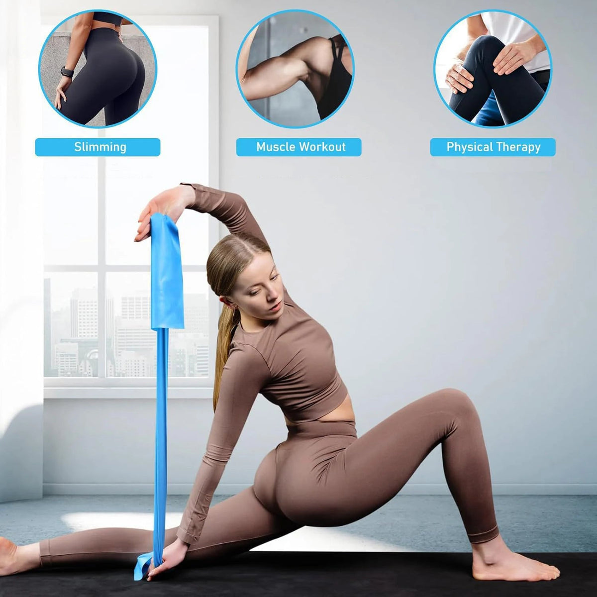 ApexMove™ FlexForm™ Long Pilates & Mobility Resistance Band — Precision Stretch & Physical Therapy Strap