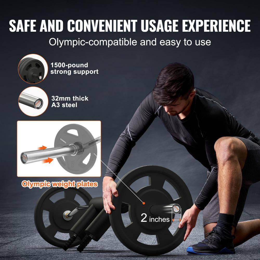 Apex Pro 1500 LBS Heavy-Duty Safety Squat Barbell | Ergonomic Shoulder & Arm Padding