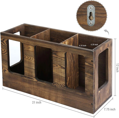 ApexMove Architectural Solid Wood Yoga Mat & Foam Roller Storage Rack