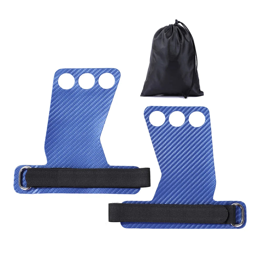 ApexMove Carbon Fiber Gymnastics Grips | Non-Slip 3-Hole Palm Protectors for Pull-Ups