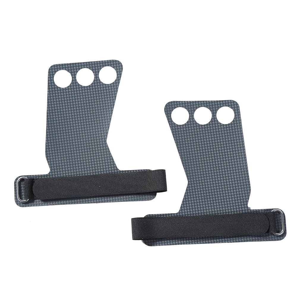 ApexMove Carbon Fiber Gymnastics Grips | Non-Slip 3-Hole Palm Protectors for Pull-Ups