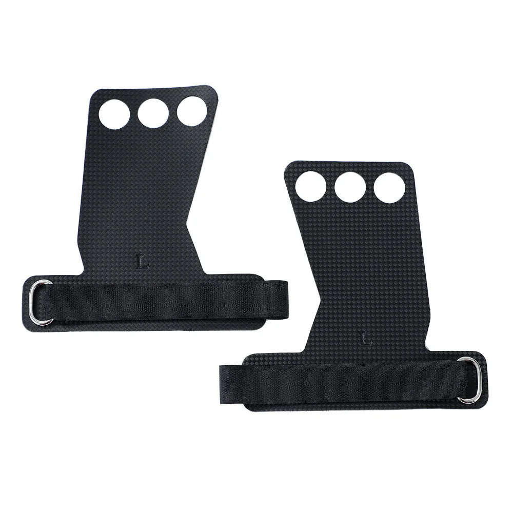 ApexMove Carbon Fiber Gymnastics Grips | Non-Slip 3-Hole Palm Protectors for Pull-Ups