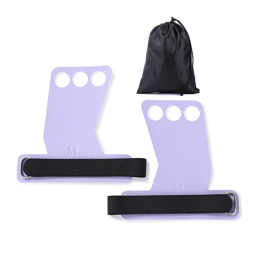 ApexMove Carbon Fiber Gymnastics Grips | Non-Slip 3-Hole Palm Protectors for Pull-Ups
