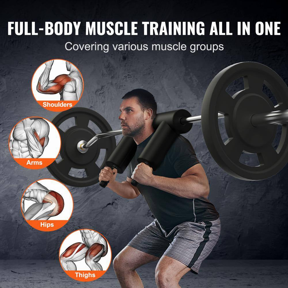 Apex Pro 1500 LBS Heavy-Duty Safety Squat Barbell | Ergonomic Shoulder & Arm Padding