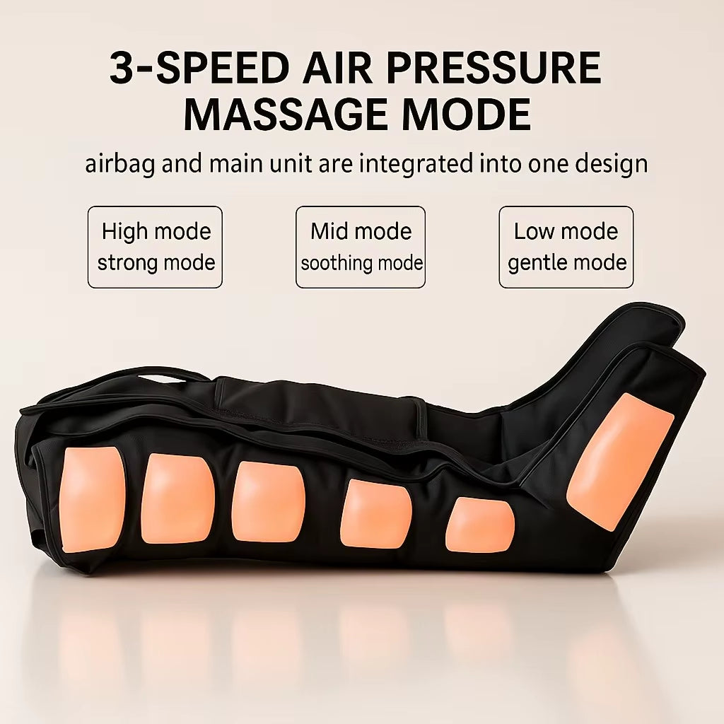 Pro-Series Sequential Air Compression Leg Massager Boots - 6-Zone Recovery System