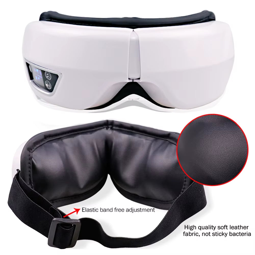 6D Smart Vibration Eye Massager Airbag Compress Eye Care Instrument Bluetooth Music Eye Massage Sleepping Mask Eye Relax Fatigue