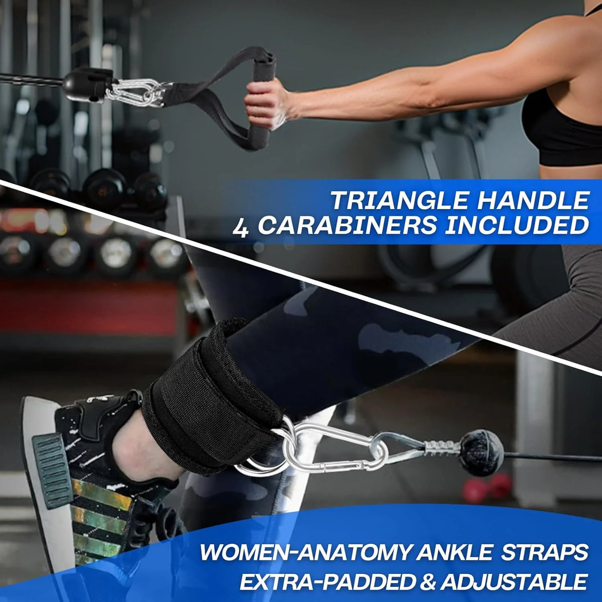 Apex Pro 10-Piece Cable Machine Attachment Set | Heavy-Duty Gym Handles & Accessories Kit