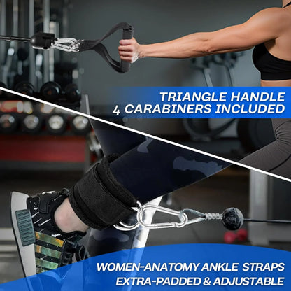 Apex Pro 10-Piece Cable Machine Attachment Set | Heavy-Duty Gym Handles & Accessories Kit