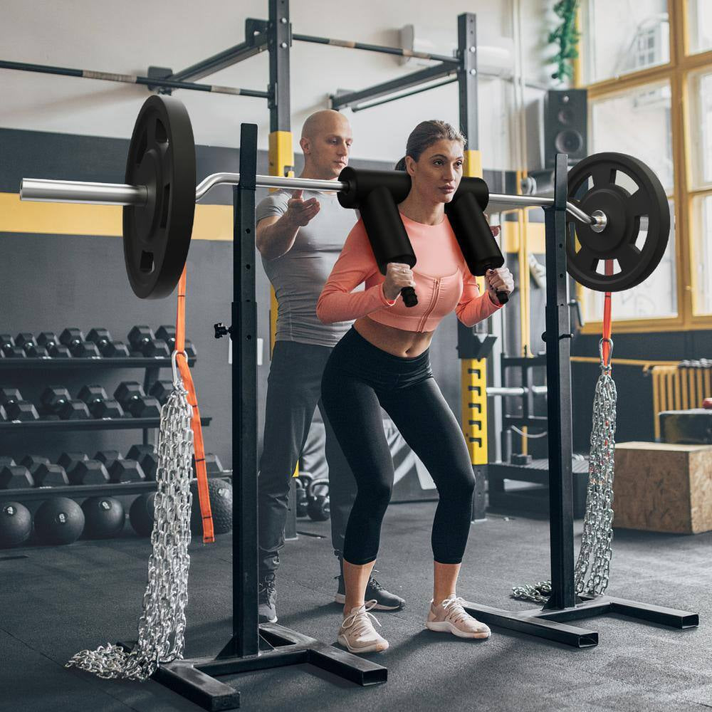 Apex Pro 1500 LBS Heavy-Duty Safety Squat Barbell | Ergonomic Shoulder & Arm Padding