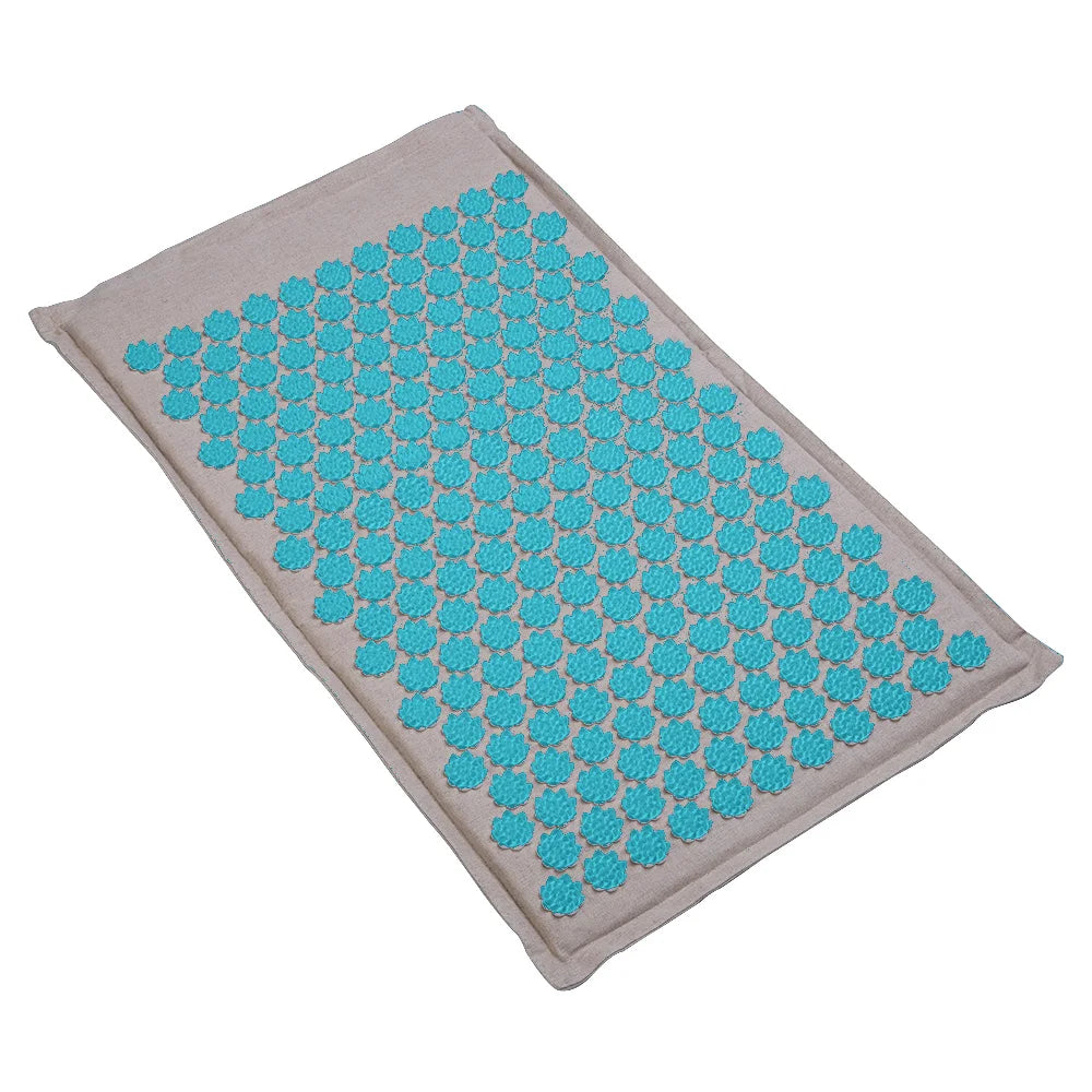 Lotus Spike Acupressure Mat Cushion Nature Linen Coconut Palm Back Neck Foot Massage Indoor Home Fitness Pillow Gym Mat Home