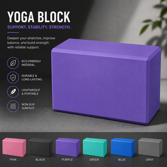 ApexMove™ High-Density Pro-Grip Yoga & Alignment Block