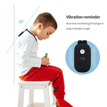 ApexMove™ PulseAlign Smart Posture Trainer – Neck-Hanging Sensor with LCD Slouch Counter & Haptic Vibration Reminder