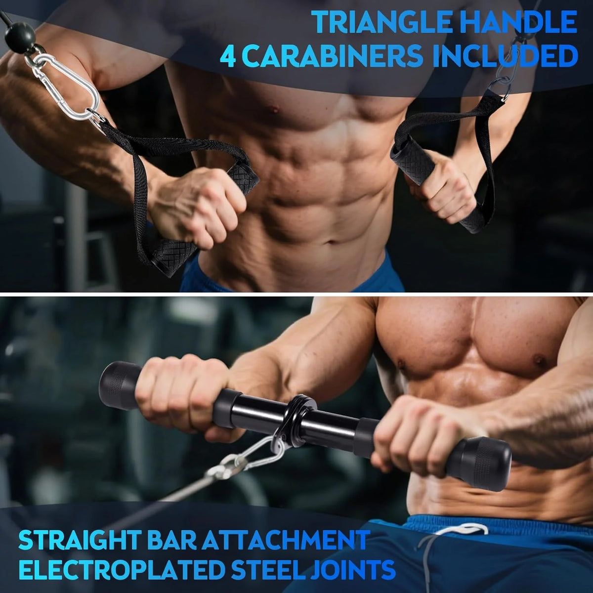 Apex Pro 10-Piece Cable Machine Attachment Set | Heavy-Duty Gym Handles & Accessories Kit