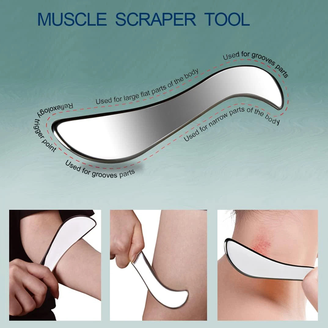 Gua Sha Stainless Steel Massage Tools Muscle Scraper Tool, Physiotherapy Tools, Muscle Gua Sha Tools