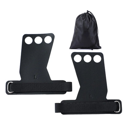 ApexMove Carbon Fiber Gymnastics Grips | Non-Slip 3-Hole Palm Protectors for Pull-Ups