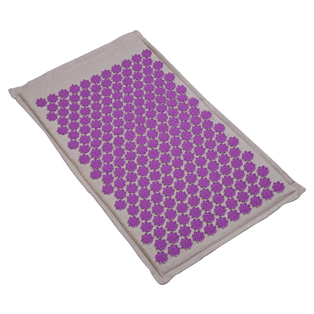Lotus Spike Acupressure Mat Cushion Nature Linen Coconut Palm Back Neck Foot Massage Indoor Home Fitness Pillow Gym Mat Home