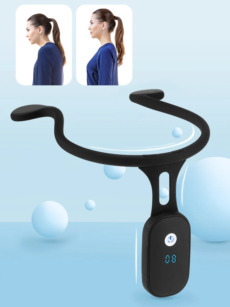 ApexMove™ PulseAlign Smart Posture Trainer – Neck-Hanging Sensor with LCD Slouch Counter & Haptic Vibration Reminder