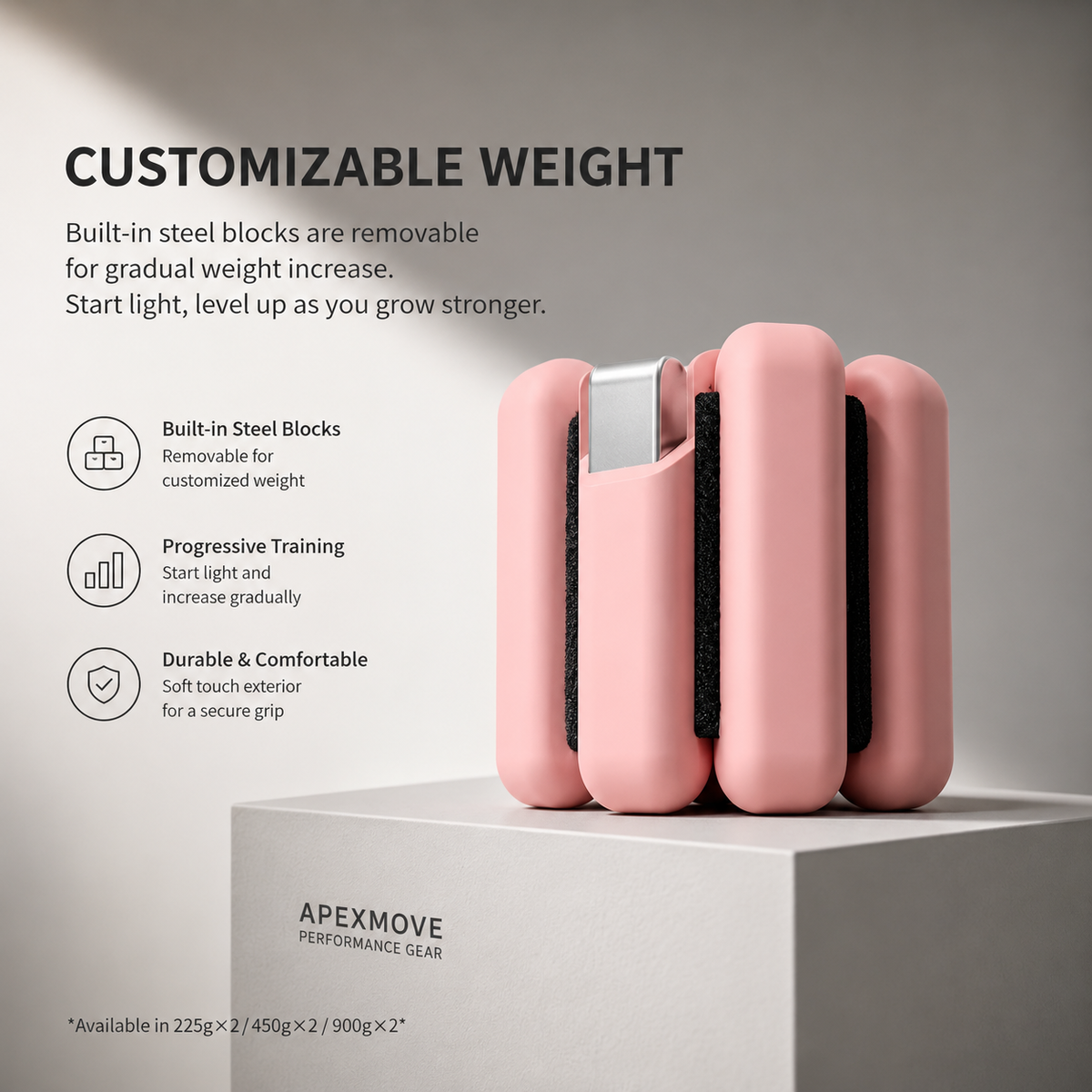 ApexMove Waterproof Silicone Wrist & Ankle Weights | Adjustable Wearable Bangles