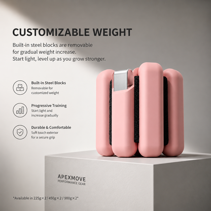 ApexMove Waterproof Silicone Wrist & Ankle Weights | Adjustable Wearable Bangles